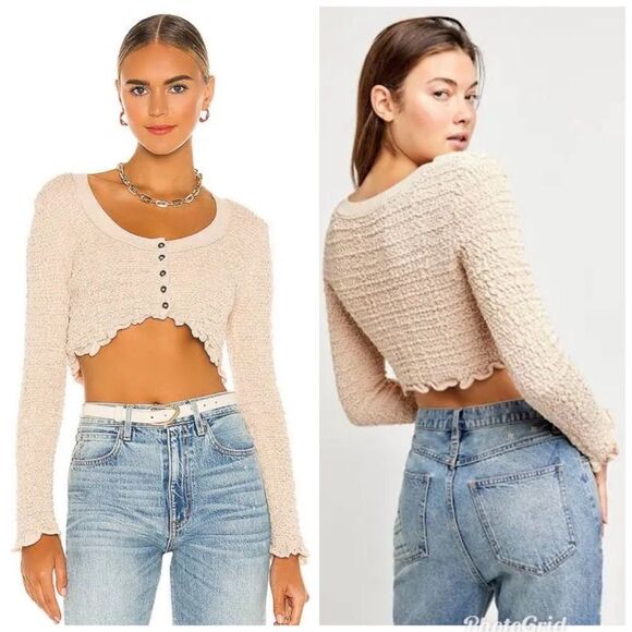 Revolve Free People Rosehip Cardi in Rose Water - Picture 1 of 9